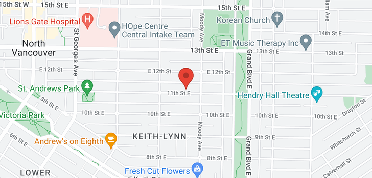 map of 442 E 11TH STREET